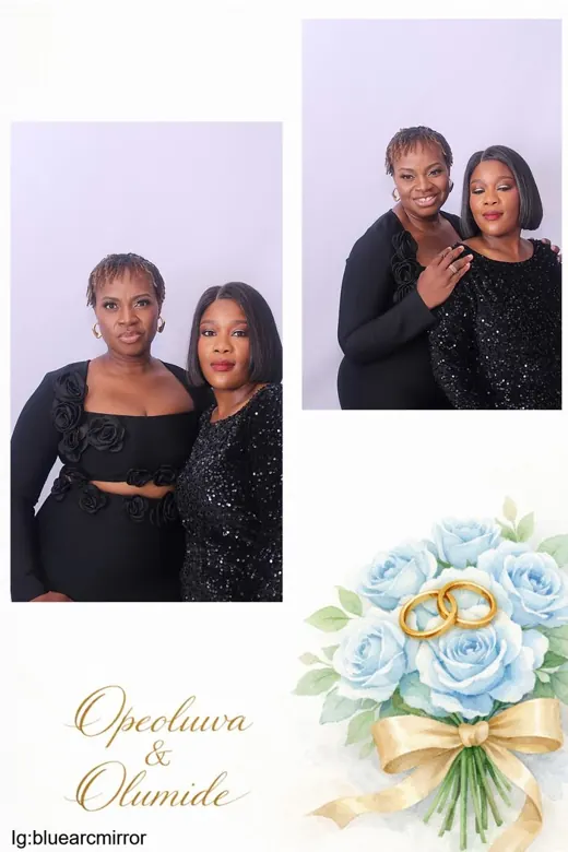 Wedding print with a floral design